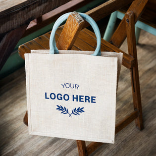  Durable canvas tote bag with custom brand logo and design