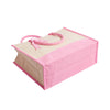 Bottom view of the Boutique Canvas Tote showing its pink base