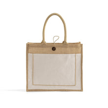  Button-Closure Jute Tote