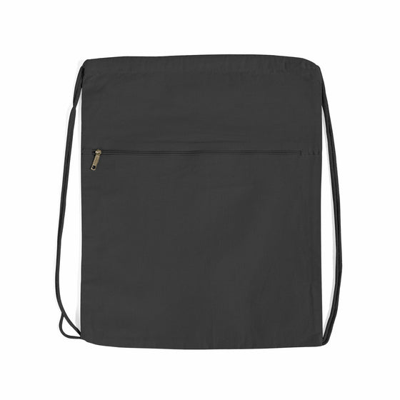 Front-Zip Drawstring Backpack